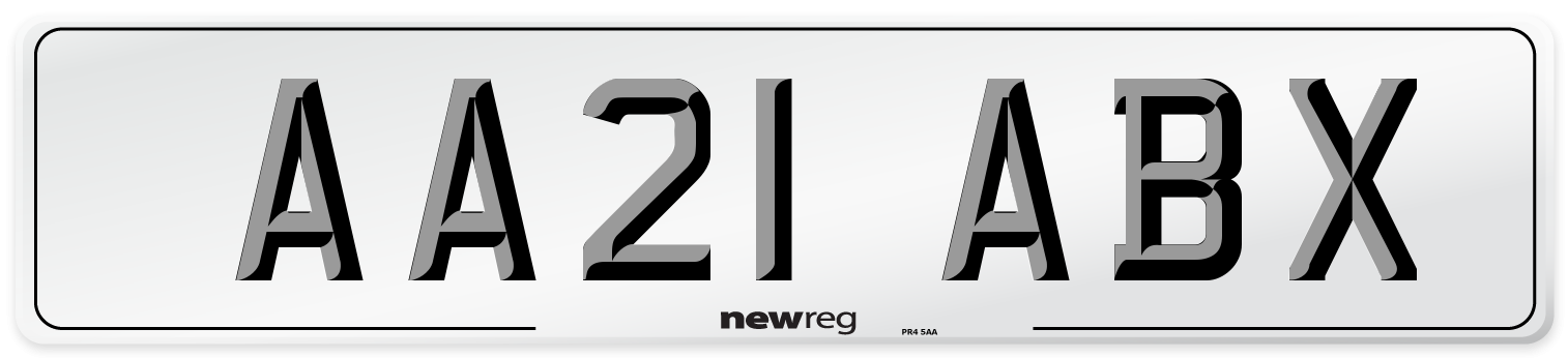AA21 ABX Number Plate from New Reg